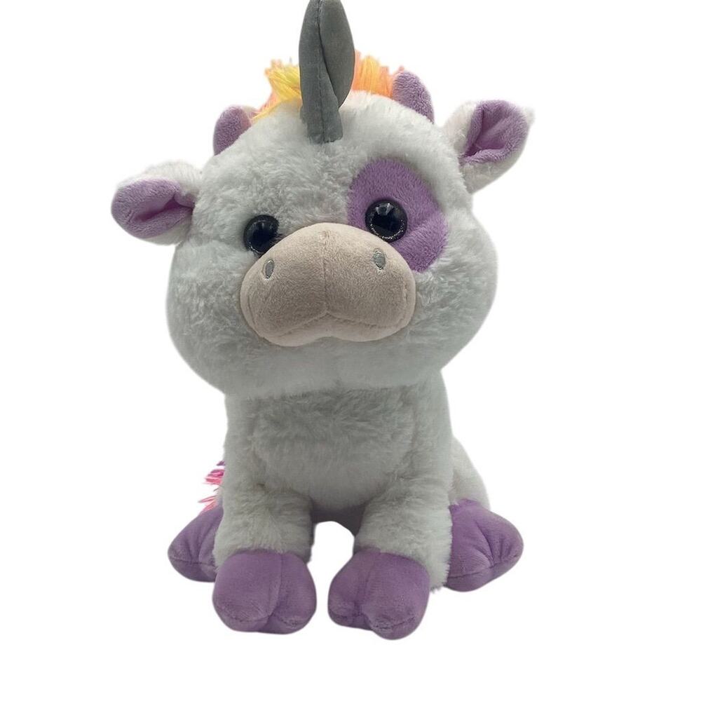 Kellytoy Unicow Unicorn Cow Plush Stuffed Animal‎ Small White